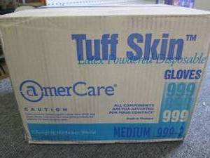 lot 130 image: case of tuff skin latex powdered di...