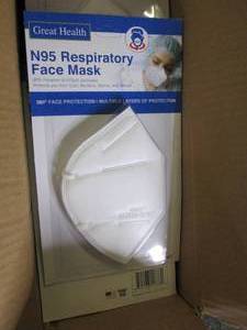 lot 141 image: 6 cases of kn95 disposable face mas...