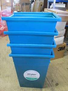 lot 215 image: 4 medical collection trash cans wit...