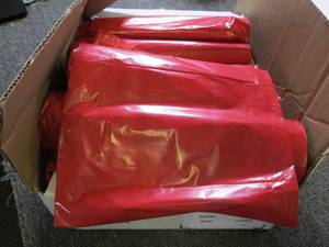 lot 231 image: case of red bags 40 x 46...