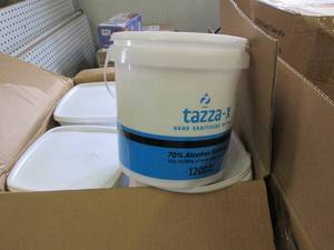 lot 237 image: 4 cases of tazza hand sanitizing wi...
