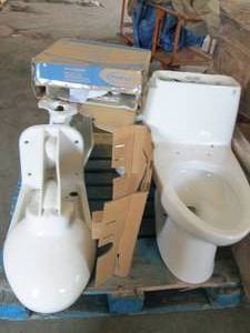 lot 317 image: pallet of toilets...