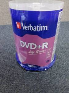 100 pk Verbatim DVDR...