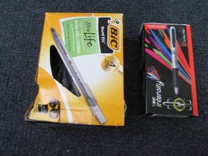 Bic Round Stic Pens Black, Bic Inte...
