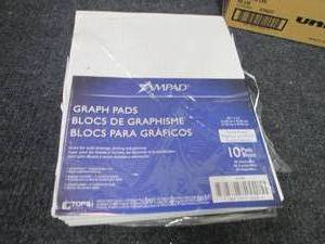10 pads Ampad 22-000 20lb Quadrille...