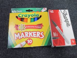 Sharpies, Crayola Markers...