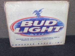 Metal Bud Light Sign 16x12.5 inches...