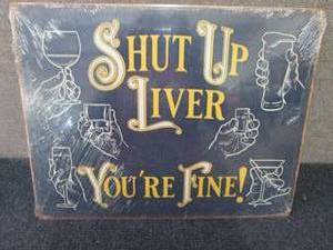 Metal Liver Sign 16x12.5 inches...