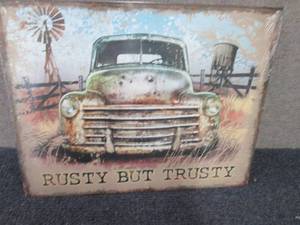 Metal Rusty Truck Sign 16x12.5 inch...