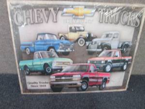 Metal Chevy Trucks Sign 16x12.5 inc...