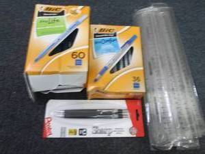 Bic Round Stic Pens Blue, 2 Mechani...
