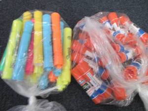 Glue Sticks & Sharpie Highlighters...