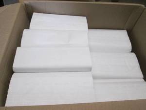 Box of MultiFold White Towels...