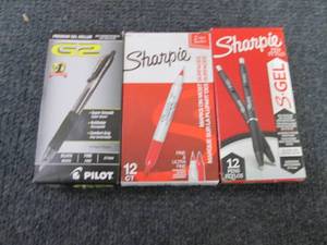 Pilot G2 Pens, Red Sharpies, Sharpi...