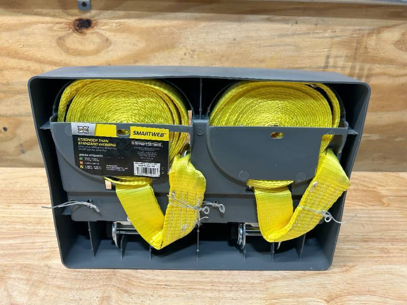 lot 14 image: SMARTSTRAPS 20 Commercial Ratchet Tie Downs- 2 Pack