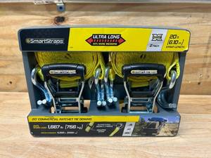lot 32 image: SMARTSTRAPS 20 Commercial Ratchet Tie Downs- 2 Pack