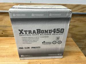 lot 39 image: PREMIER BUILDING SOLUTIONS Case of Xtra Bond 450 Neutral Cure Silicone Sealant- Clear (24 tubes)
