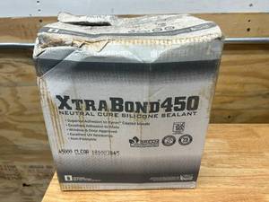 lot 71 image: PREMIER BUILDING SOLUTIONS Case of Xtra Bond 450 Neutral Cure Silicone Sealant- Clear (24 tubes)