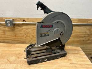 lot 58 image: BOSCH 15 Amp 14 in. Corded Benchtop Cut Off Saw