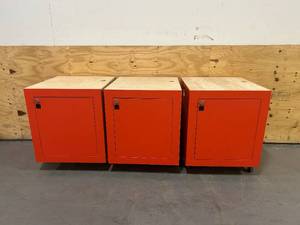 lot 104 image: Lot of 3 Custom Built Cabinets with Power Outlets, USB, Combination Lock and Fans