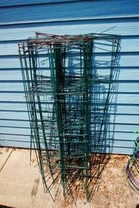 lot 57 image: (10) Square Collapsible Tomato Cages