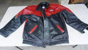 lot 129 image: Kudzu 2XL RARE Ranger Boats 35th Anniversary Owner Group Red Black Mens Leather Jacket Coat