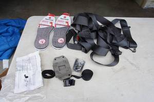 lot 138 image: (2) Taktrax Thermal BootShoe Liners, Lone Wolf Stand Straps,  PMI Cover & Camouflex Limbs