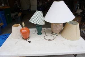 lot 142 image: Table Lamps...Tallest is 28 inches
