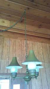 Matching Vintage Ceiling Light and Wall Sconce.
