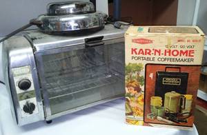 lot 360 image: Vintage Toaster Oven, And Waffle Maker,