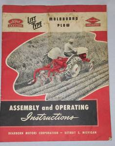 lot 385 image: Vintage fold Mold board Plow Instruction Manuel - 1947