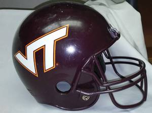 lot 393 image: Franklin Helmets Virginia Tech Hokies (2) fan or Costume  helmets.