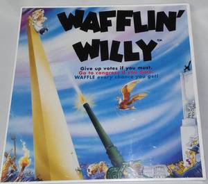 lot 394 image: Wafflin Willy board Game. 1993 NIB , Bill and Hillary Clinton