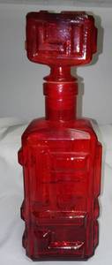 lot 486 image: Vintage Decanter Empoli Italy Cubist Decanter.