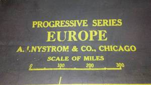 lot 522 image: Vintage Canvas Map of Europe. Extremely Rare