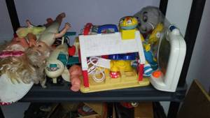 lot 534 image: Childrens Toys Tote And Basket.