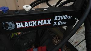 lot 544 image: Black Max power pressure washer. 2300 PSI. Gas