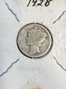 GROUP OF 3 US MERCURY DIMES 1928 1935 1944