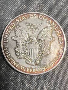 1987 AMERICAN SILVER EAGLE 1 TROY OZ .999 FINE SILVER