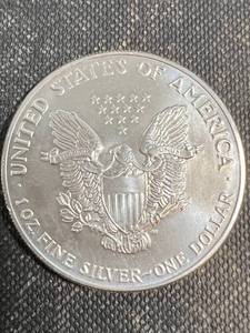 1990 AMERICAN SILVER EAGLE 1 TROY OZ .999 FINE SILVER