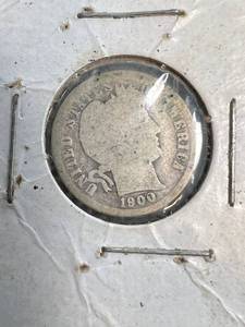 1900 US BARBER DIME