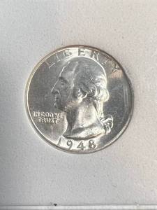 1948-S US WASHINGTON QUARTER MS70 SGS CERTIFIED