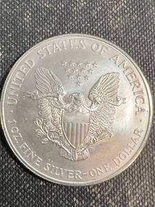 1996 AMERICAN SILVER EAGLE 1 TROY OZ .999 FINE SILVER