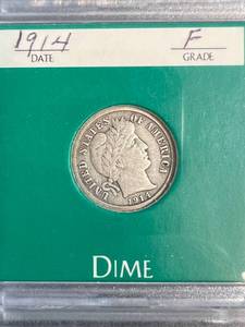 6 US DIMES 1 BARBER 5 MERCURY 1914 1918-S 1920-D 1940 1943-D 1943-S