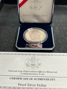 1997 PROOF US SILVER DOLLAR NATIONAL LAW ENFORCEMENT IN ORIGINAL PKG
