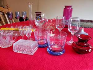 lot 33 image: #5 Glassware, Waterford Scotch, Cut Crystal, Cake Stands, etc.
