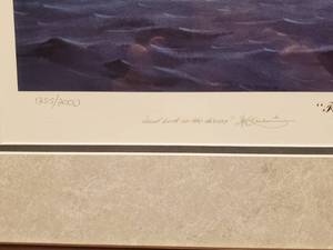 lot 38 image: Foggy Morning bills by Les Kouba, #12552000, 28 x 22 frame.