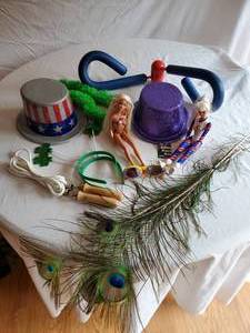lot 169 image: 6 Decorative Tree, Peacock Feathers, etc.