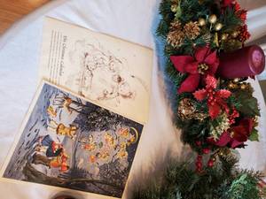 lot 173 image: Misc. Lot-Vintage Christmas Card, Copper Cups