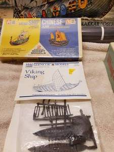 lot 180 image: Viking Ship Models Lot, some are Vintage